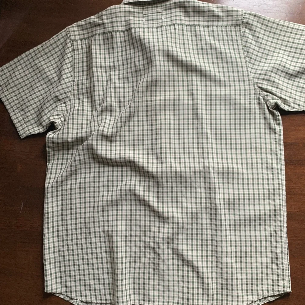 THE NORTH FACE Green Plaid Button Down Short Sleeve Shirt Size XL